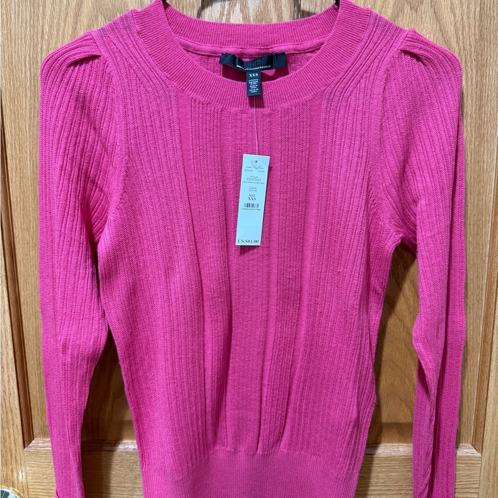 WHBM Ribbed Long Sleeve Sweater